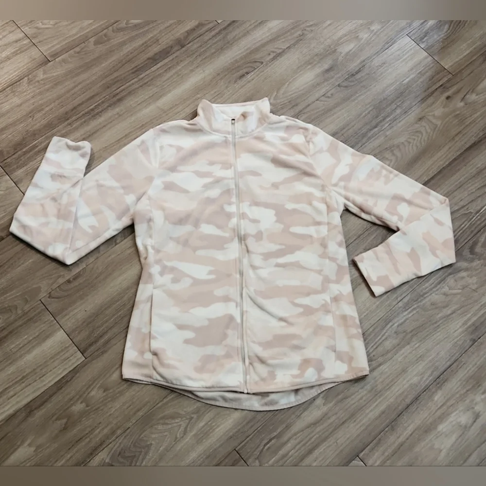 Old Navy Active Fleece Camo Zip-Up Jacket Sweater With Pockets Women's XL Tall - Picture 3 of 15
